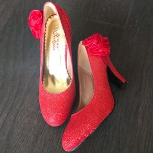 Custom-Made 3" Red Heels Shoes